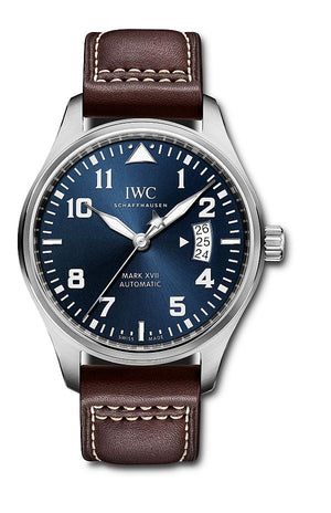 IWC Pilots Watch Mark XVII Edition Le Petit Prince Blue Dial Brown Leather Strap Watch for Men - IW326506 Authentic Buy Shop Now