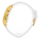 Guess Heiress Diamonds Gold Dial White Rubber Strap Watch for Women - GW0407L2 Authentic Buy Shop Now