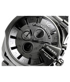 Diesel Mega Chief Chronograph Grey Dial Grey Steel Strap Watch for Men - DZ4282 Authentic Buy Shop Now