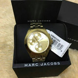 Marc Jacobs Peeker Chronograph Gold Dial Gold Steel Strap Watch for Women - MBM3393 Authentic Buy Shop Now