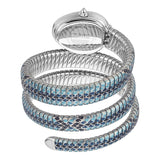 Just Cavalli Glam Snake Blue Dial Multicolor Steel Strap Watch for Women - JC1L163M0225 Authentic Buy Shop Now