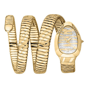 Just Cavalli Taglio White Dial Gold Steel Strap Watch for Women - JC1L226M0025 Authentic Buy Shop Now