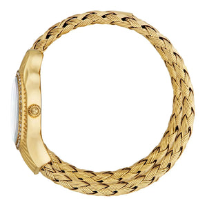 Just Cavalli Twined Mother of Pearl Dial Gold Steel Strap Watch for Women - JC1L305M0045 Authentic Buy Shop Now