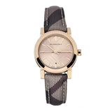 Burberry The City Pink Dial Brown Leather Strap Watch for Women - BU9236 Authentic Buy Shop Now