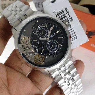 Fossil Townsman Multifunction Black Dial Silver Steel Strap Watch for Men - ME1135 Authentic Buy Shop Now