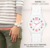 Marc Jacobs Pelly White Dial White Silicone Strap Watch for Women - MBM2588 Authentic Buy Shop Now
