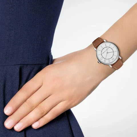 Marc Jacobs Roxy White Dial Brown Leather Strap Watch for Women - MJ1571 Authentic Buy Shop Now