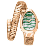 Just Cavalli Taglio Green Dial Rose Gold Steel Strap Watch for Women - JC1L225M0065 Authentic Buy Shop Now