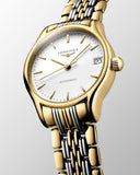 Longines Lyre Quartz White Dial Gold Stainless Steel Watch for Women - L4.859.2.12.7 Authentic Buy Shop Now