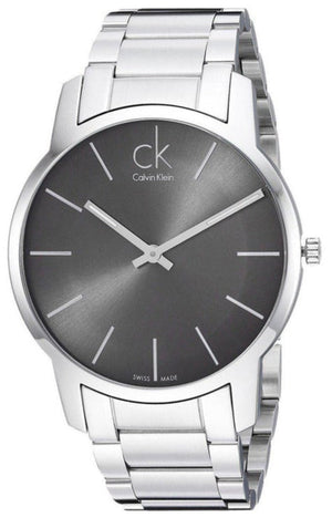 Calvin Klein City Black Dial Silver Steel Strap Watch for Men - K2G21161 Authentic Buy Shop Now