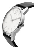 Calvin Klein City White Dial Black Leather Strap Watch For Men - K2G211C6 Authentic Buy Shop Now