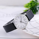 Calvin Klein City Silver Dial Black Leather Strap Watch For Women - K2G231C6 Authentic Buy Shop Now