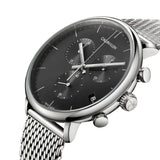 Calvin Klein City Chronograph Black Dial Silver Mesh Bracelet Watch for Men - K2G27121 Authentic Buy Shop Now