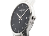 Calvin Klein City Chronograph Black Dial Silver Steel Strap Watch for Men - K2G2G14Y Authentic Buy Shop Now