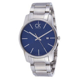 Calvin Klein City Blue Dial Silver Steel Strap Watch for Men - K2G2G14N Authentic Buy Shop Now