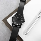 Calvin Klein City Quartz Black Dial Black Leather Strap Watch for Men - K2G2G4CX Authentic Buy Shop Now