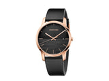 Calvin Klein City Quartz Black Dial Black Leather Strap Watch for Men - K2G2G6CZ Authentic Buy Shop Now