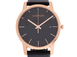 Calvin Klein City Quartz Black Dial Black Leather Strap Watch for Men - K2G2G6CZ Authentic Buy Shop Now
