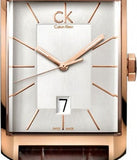 Calvin Klein Window Silver Dial Brown Leather Strap Watch for Men - K2M21620 Authentic Buy Shop Now