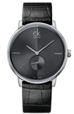 Calvin Klein Accent Black Dial Black Leather Strap Watch for Men - K2Y211C3 Authentic Buy Shop Now