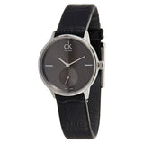 Calvin Klein Accent Black Dial Black Leather Strap Watch for Women - K2Y231C3 Authentic Buy Shop Now