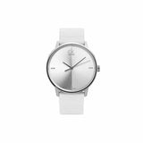Calvin Klein Accent White Dial White Leather Strap Watch for Women - K2Y2Y1K6 Authentic Buy Shop Now