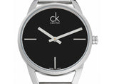 Calvin Klein Stately Black Dial Silver Steel Strap Watch for Women - K3G23121 Authentic Buy Shop Now