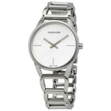 Calvin Klein Stately White Dial Silver Steel Strap Watch for Women - K3G23126 Authentic Buy Shop Now