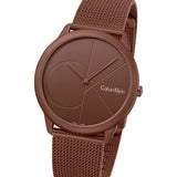 Calvin Klein Minimal Quartz Pink Gold Dial Pink Gold Mesh Bracelet Watch for Men - K3M11TFK Authentic Buy Shop Now