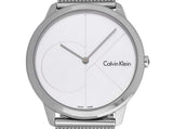 Calvin Klein Minimal Silver Dial Silver Mesh Bracelet Watch for Men - K3M2112Z Authentic Buy Shop Now