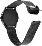Calvin Klein Minimal Black Dial Black Mesh Bracelet Watch for Men - K3M224B1 Authentic Buy Shop Now