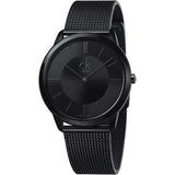 Calvin Klein Minimal Black Dial Black Mesh Bracelet Watch for Women - K3M234B1 Authentic Buy Shop Now