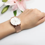 Calvin Klein Minimal White Dial Rose Gold Mesh Bracelet Watch for Men - K3M21626 Authentic Buy Shop Now