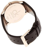 Calvin Klein Minimal White Dial Brown Leather Strap Watch for Men - K3M216G6 Authentic Buy Shop Now