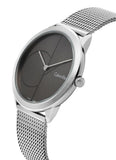 Calvin Klein Minimal Black Dial Silver Mesh Bracelet Watch for Women - K3M22123 Authentic Buy Shop Now