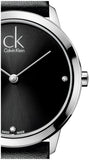 Calvin Klein Minimal Black Dial Black Leather Strap Watch for Men - K3M221CS Authentic Buy Shop Now