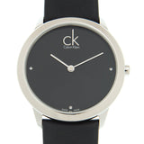 Calvin Klein Minimal Black Dial Black Leather Strap Watch for Men - K3M221CS Authentic Buy Shop Now