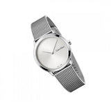 Calvin Klein Minimal SIlver Dial Silver Mesh Bracelet Watch for Women - K3M221Y6 Authentic Buy Shop Now