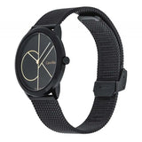 Calvin Klein Minimal Black Dial Black Mesh Bracelet Watch for Women - K3M524B1 Authentic Buy Shop Now