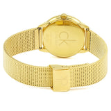 Calvin Klein Minimal Silver Dial Gold Mesh Bracelet Watch for Women - K3M22526 Authentic Buy Shop Now