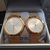 Calvin Klein Minimal Silver Dial Gold Mesh Bracelet Watch for Women - K3M22526 Authentic Buy Shop Now
