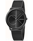 Calvin Klein Minimal Black Dial Black Mesh Bracelet Watch for Men - K3M5145X Authentic Buy Shop Now