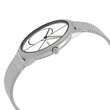 Calvin Klein Minimal White Dial Silver Mesh Bracelet Watch for Women - K3M5215X Authentic Buy Shop Now