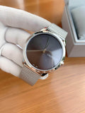 Calvin Klein Minimal Grey Dial Silver Mesh Bracelet Watch for Women - K3M221Y3 Authentic Buy Shop Now