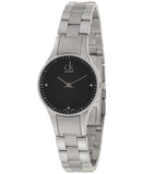 Calvin Klein Simplicity Black Dial Silver Steel Strap Watch for Women - K4323104 Authentic Buy Shop Now