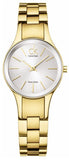 Calvin Klein Simplicity White Dial Gold Steel Strap Watch for Women - K4323212 Authentic Buy Shop Now