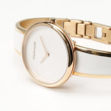 Calvin Klein Seduce White Dial Two Tone Steel Strap Watch for Women - K4E2N616 Authentic Buy Shop Now