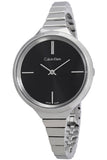 Calvin Klein Lively Black Dial Silver Steel Strap Watch for Women - K4U23121 Authentic Buy Shop Now