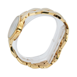 Calvin Klein Snake Silver Dial Yellow Gold Steel Strap Watch For Women - K6E23546 Authentic Buy Shop Now