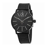 Calvin Klein Black Dial Black Leather Strap Watch for Women - K7622401 Authentic Buy Shop Now